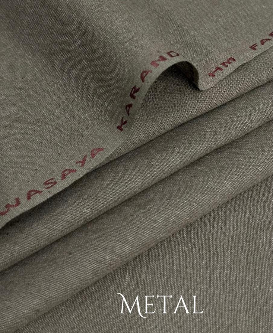 Classic Gray Metal Khaddar Men's Suit